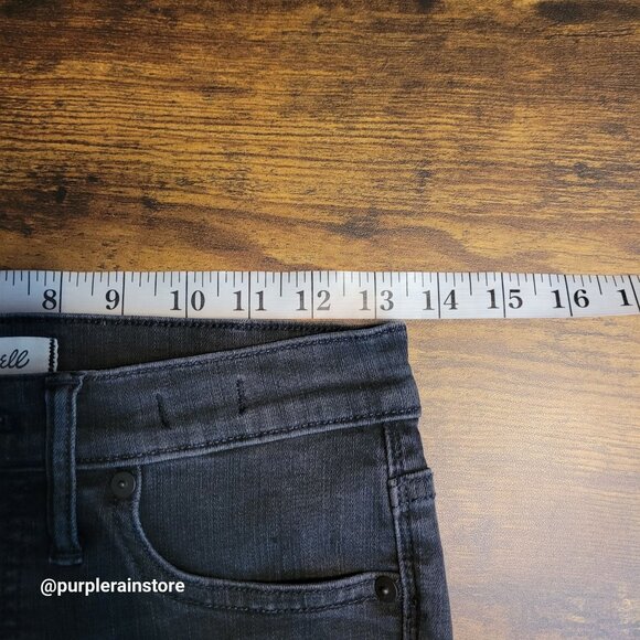 Madewell Jeans 27 Skinny 9" High Rise Black Sea Wash H2230 Tummy Control - Picture 8 of 13